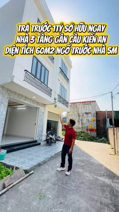 Nhà 3 tầng 60m² tại Hồng Thái, An Dương - Chỉ 1 tỷ VND, vị trí đắc địa!