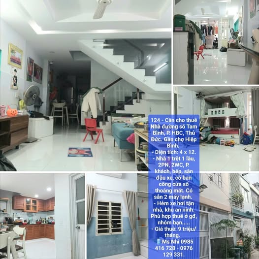 Nhà cho thuê đường Tam Bình, Thủ Đức 48m² giá 9 triệu - Khu vực an ninh, tiện nghi đầy đủ!