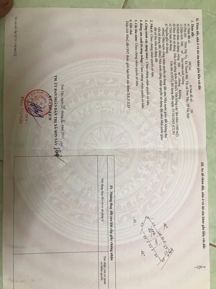 Đất thổ cư Tùng Thiện Sơn Tây 200m² giá 1.2 tỷ - Mặt tiền rộng, ô tô vào tận nơi!