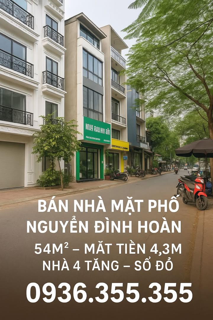 Nhà mặt phố Nguyễn Đình Hoàn, Cầu Giấy, 54m² giá 30 tỷ - Kinh doanh đỉnh cao!