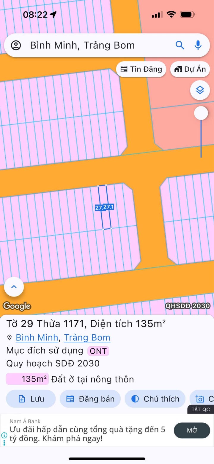 Đất nền KDC Bình Minh, Trảng Bom, 135m² giá 2 tỷ - Đối diện công viên TDC Bình Minh!