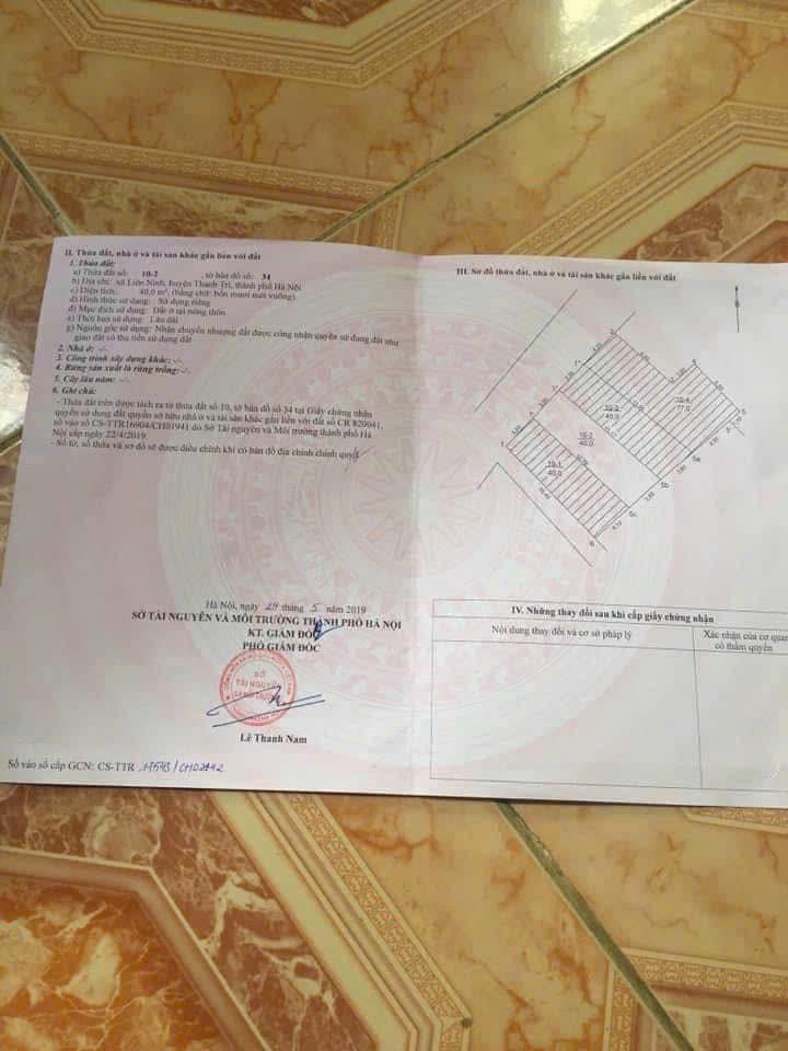 Đất nền Liên Ninh, Thanh Trì 40m² - Đầu tư sinh lời ngay!