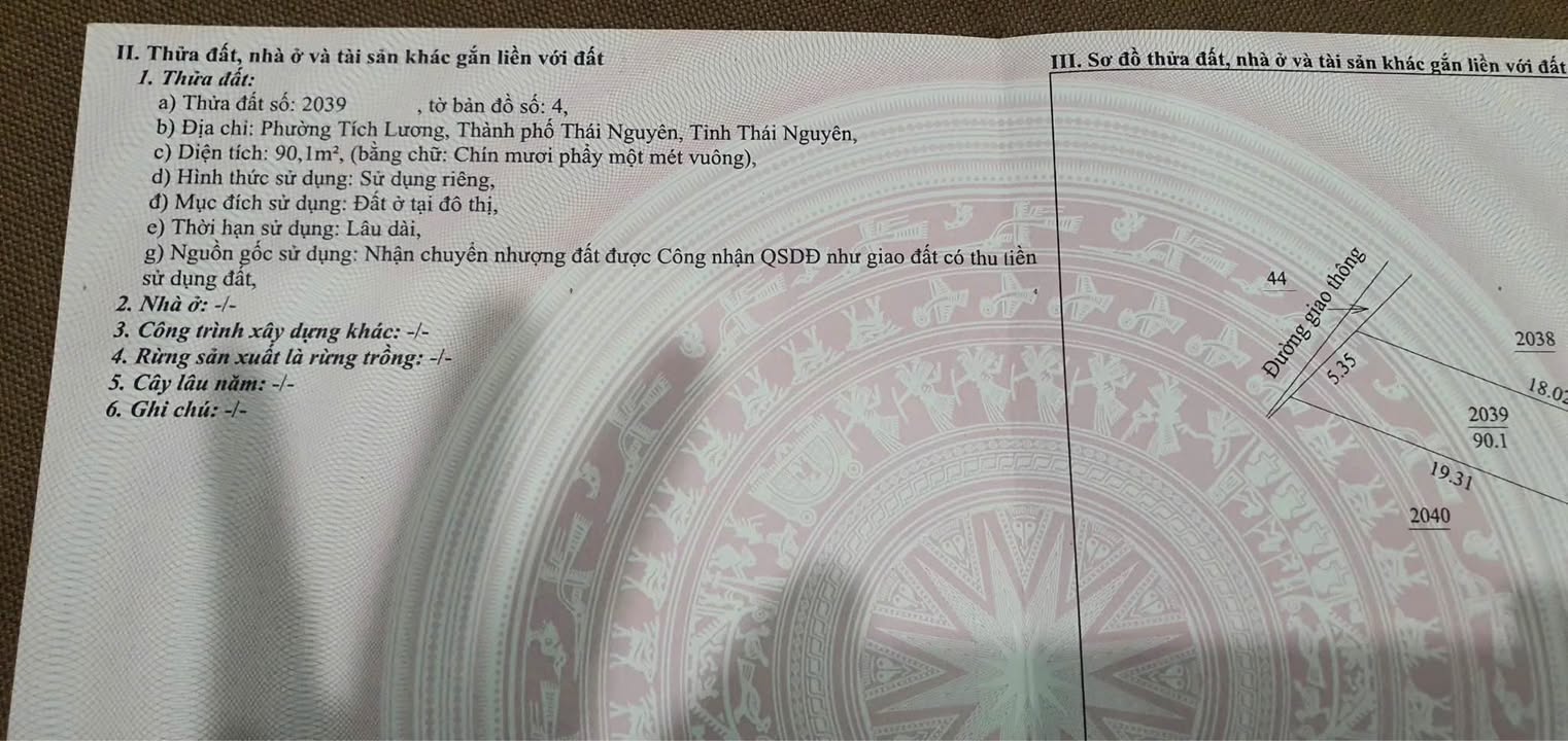 Đất nền Tân Lập Thái Nguyên 90m² giá 900 triệu - Đầu tư sinh lời ngay!