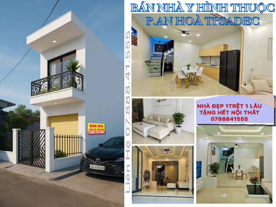 Nhà đẹp mới xây tại phường An Hoà, TP. Sa Đéc 57m² - Tặng nội thất cao cấp!