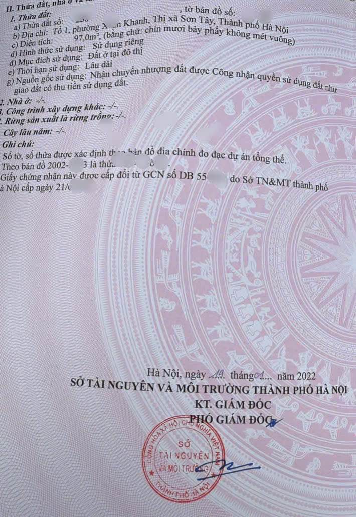 Đất thổ cư Tùng Thiện, Sơn Tây 97m² giá 2 tỷ - Đường ô tô tránh nhau!