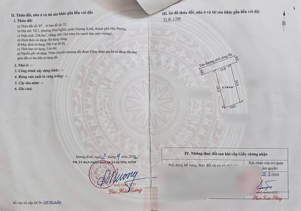 Đất nền 238m² mặt đường Sông He, phường Hòa Nghĩa, quận Dương Kinh - Cơ hội đầu tư tuyệt vời!