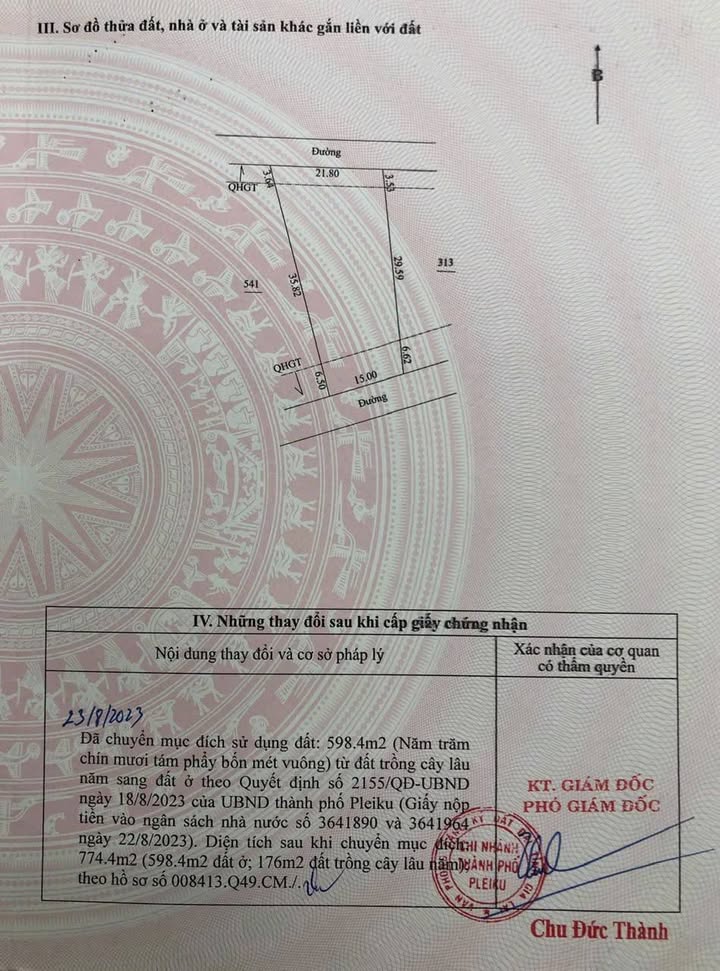 Đất mặt tiền đường Lý Chính Thắng, Pleiku 585m² giá 1.68 tỷ - Cơ hội đầu tư tuyệt vời!