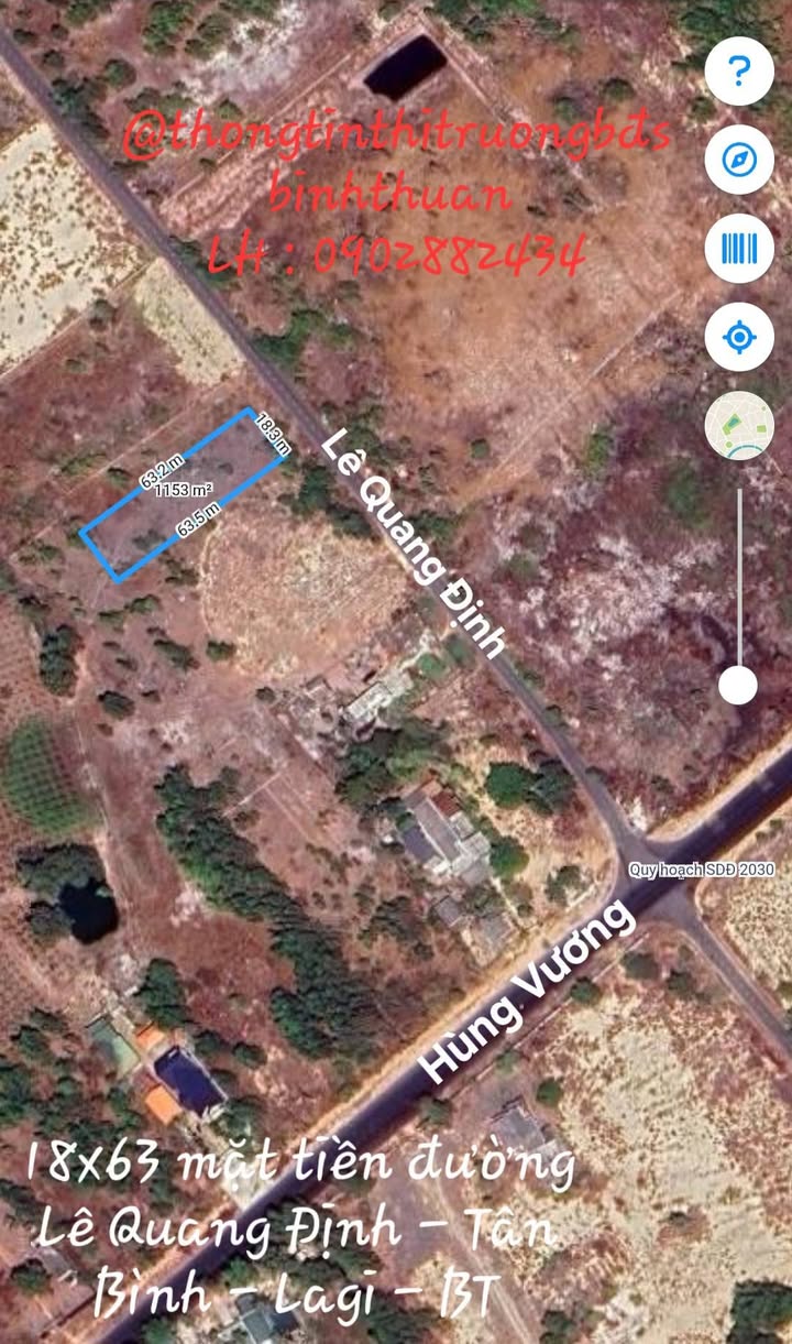 Đất nền 1152m² đường Lê Quang Định, Tân Bình, Bình Thuận - Đầu tư sinh lời hấp dẫn!