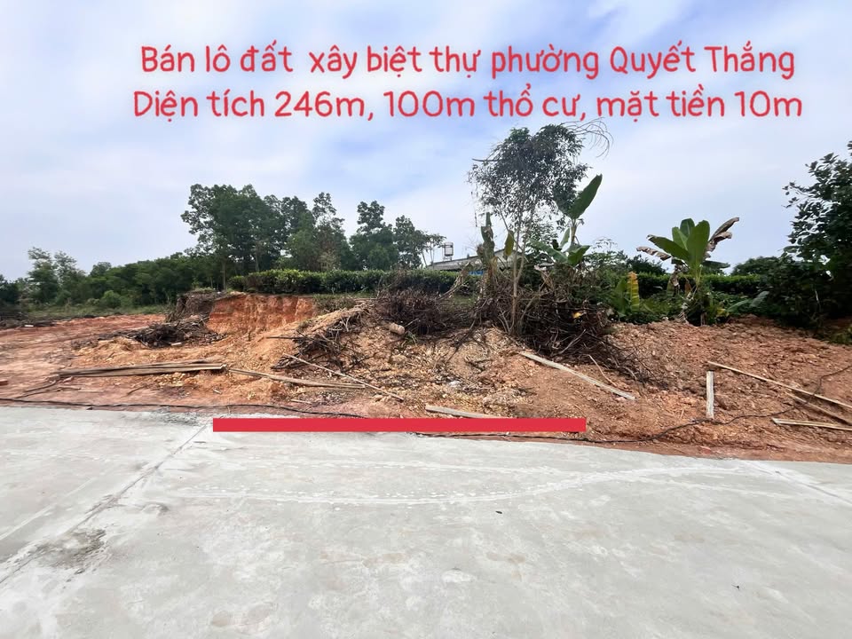 Bán lô đất biệt thự phường Quyết Thắng, Thái Nguyên 246m² - Giá chỉ 1.9 tỷ!