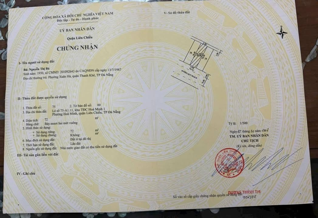 Đất Lê Thiệt, Liên Chiểu 72m² giá 5.29 tỷ - Gần biển & chợ!
