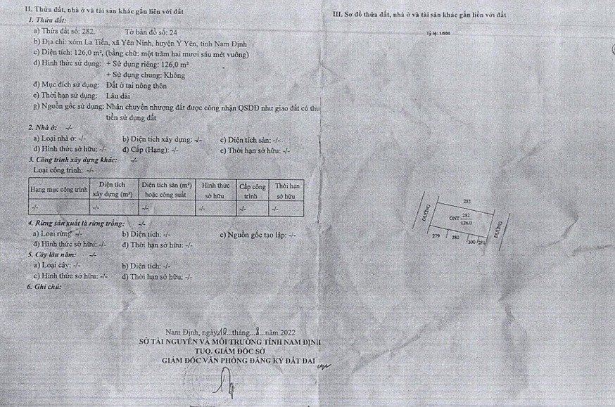 Đất 2 mặt tiền tại Ý Yên 126m² giá 1.1 tỷ - Cơ hội đầu tư tuyệt vời!