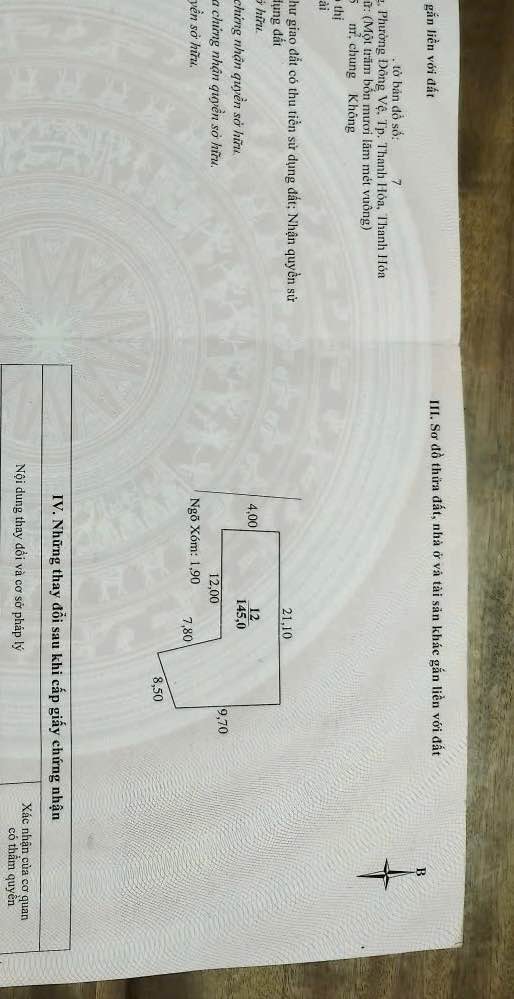 Nhà cấp 4 đường Lê Thần Tông, phường Đông Vệ, 145m² - Nở hậu 9.7m, giá tốt!