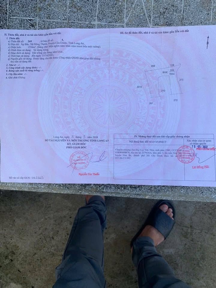 Đất thổ cư 580m² và 534m² đất vườn tại xã Đông Thạnh, Cần Giuộc - Giá chỉ 2.7 tỷ!