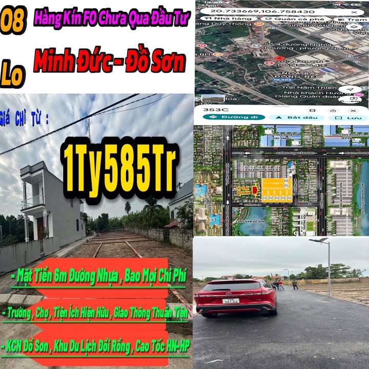 Đất nền Minh Đức, Đồ Sơn 65m² chỉ 1.585 tỷ - Đầu tư tiềm năng sinh lời!