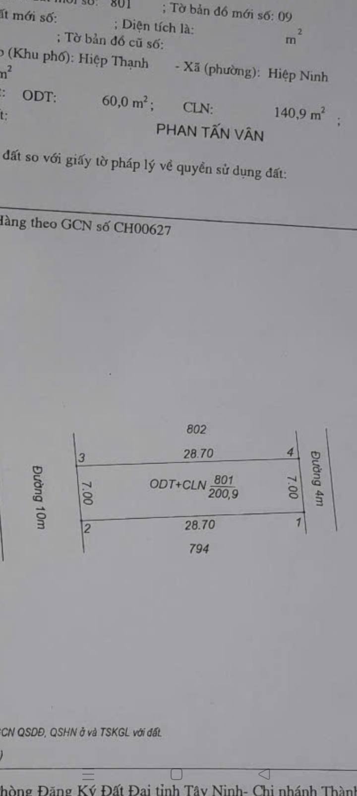 Đất nền Hiệp Ninh Tây Ninh 193.9m² giá chỉ 260 triệu - Sổ hồng chính chủ!