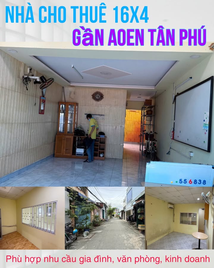 Nhà cho thuê tại Tân Phú 64m² - Diện tích rộng, nội thất đầy đủ!