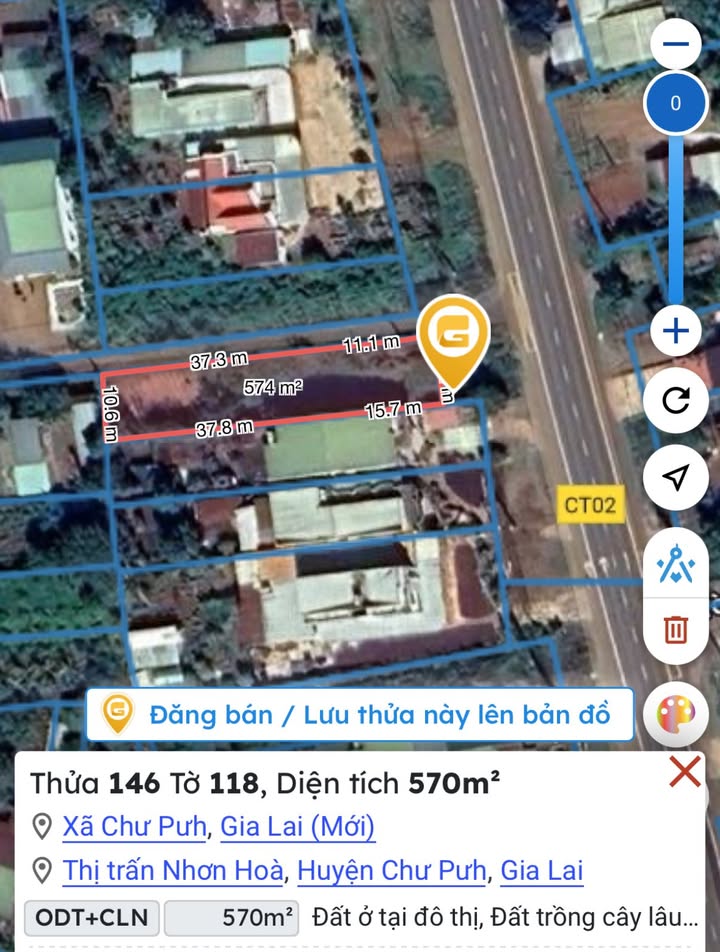 Đất mặt tiền đường Hùng Vương Chư Pưh 567m² giá thỏa thuận - Cơ hội đầu tư hấp dẫn!