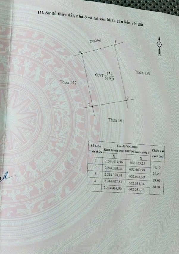 Đất nhà vườn Ninh Khang 619m² giá 32.188 tỷ - Cơ hội đầu tư sinh lời!