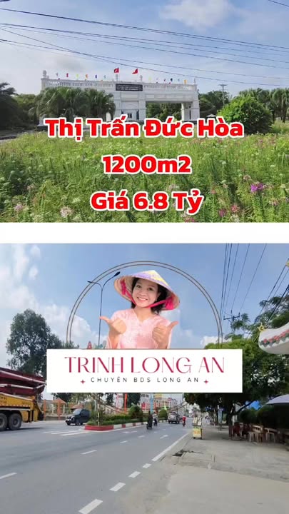 Đất mặt tiền nhựa 1200m² thị trấn Đức Hòa giá 6.8 tỷ - Vị trí lý tưởng kinh doanh!