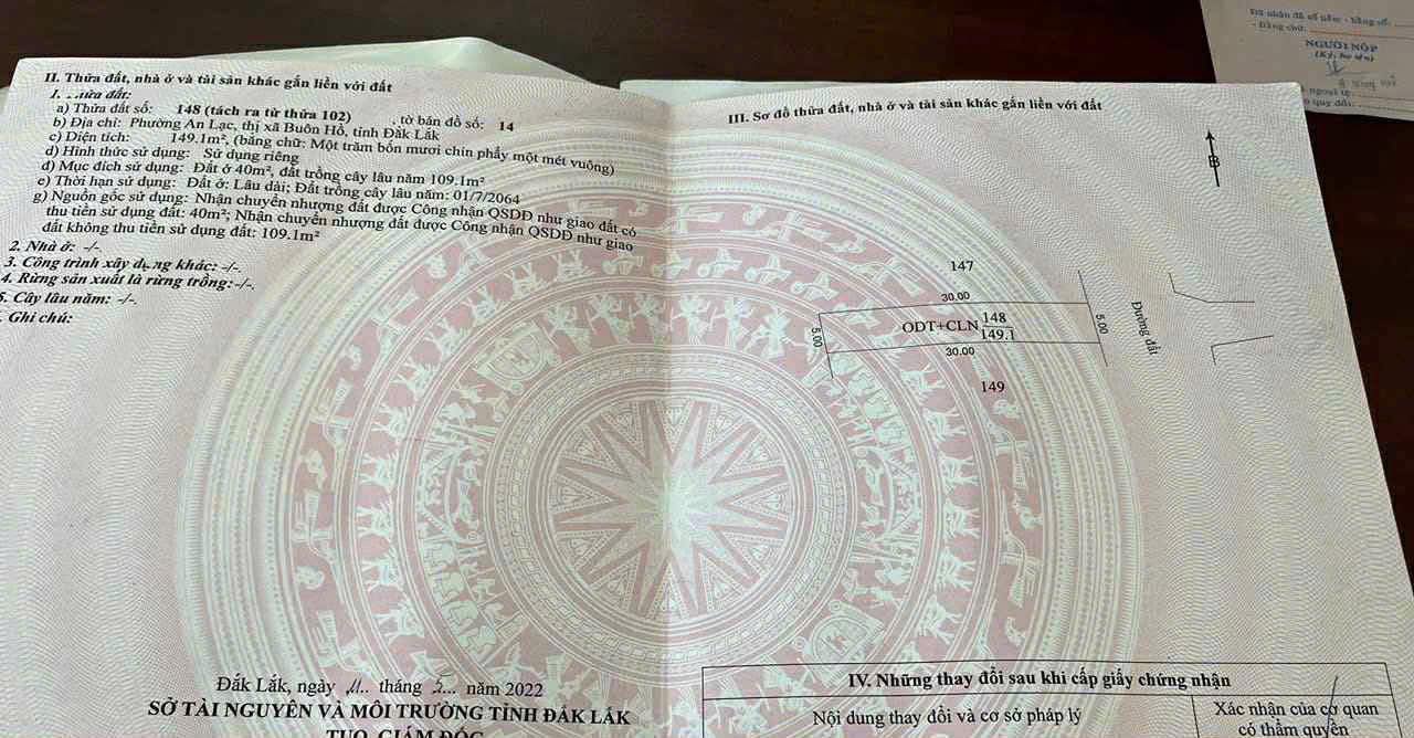 Đất thổ cư An Lạc Buôn Hồ 150m² chỉ 700 triệu - Giá tốt nhất khu vực!