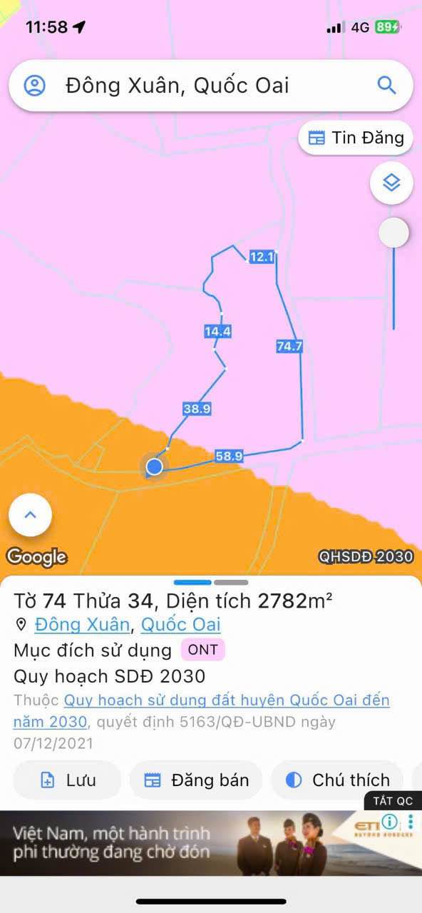 Đất nền lô góc 2100m² tại Đồng Bèn, Quốc Oai - Giá đầu tư hấp dẫn chỉ 7.x triệu/m²!