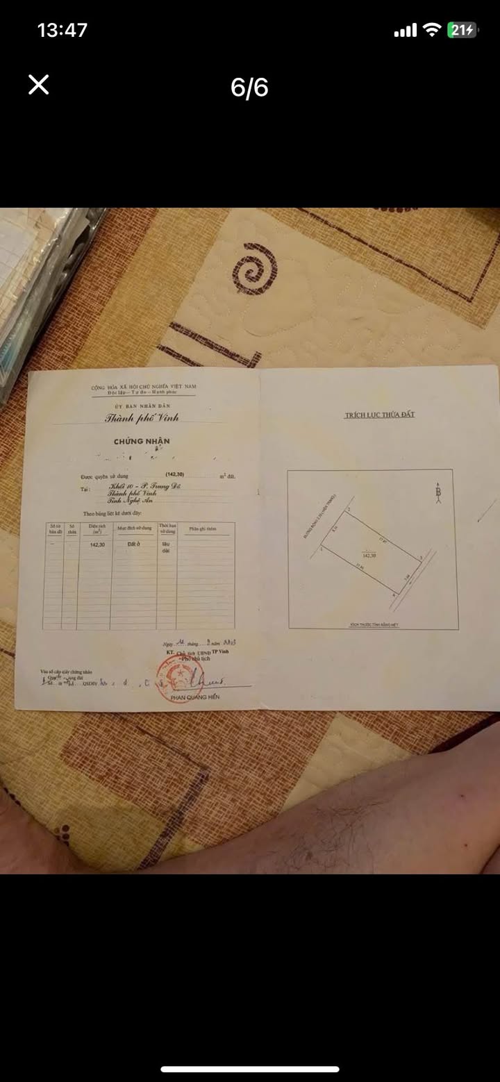 Nhà cấp 4 chính chủ tại Vinh 142m² giá 3.6 tỷ - Dọn vào ở ngay!