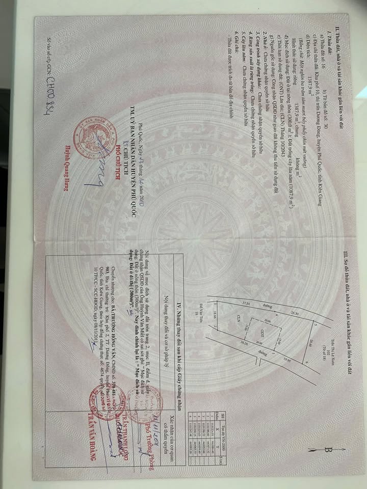 Đất nền khu phố 10 Phú Quốc 1387m² giá 30.5 tỷ - Đầu tư sinh lời lý tưởng!