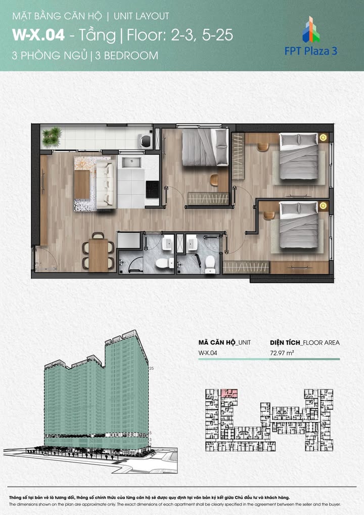 Căn hộ FPT Plaza 3 Đà Nẵng 72m² - Thiết kế hiện đại, giá thỏa thuận!