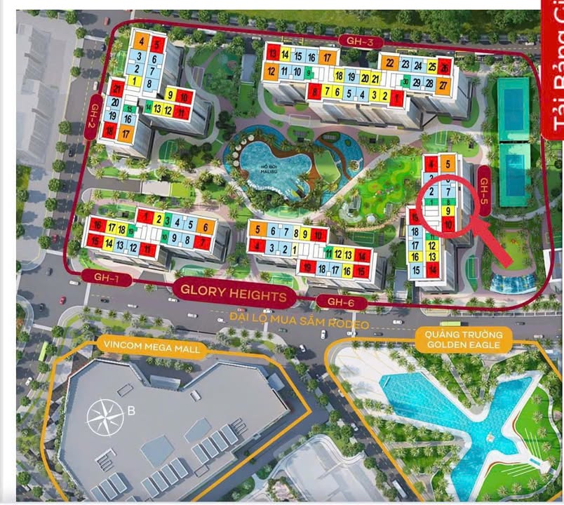 Căn hộ Studio 34m² Glory Heights Thủ Đức giá 2.4 tỷ - View hồ bơi tuyệt đẹp!