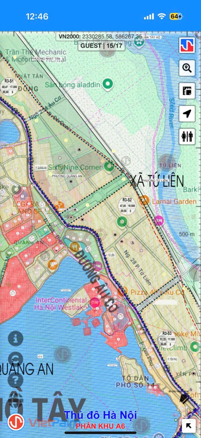 Đất đẹp Tứ Liên, Tây Hồ 720m² giá 50 tỷ - Đầu tư sinh lời tuyệt vời!