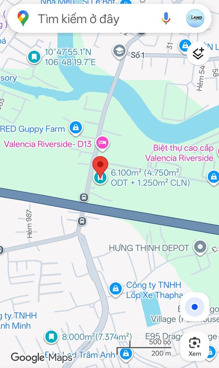 Đất mặt tiền Nguyễn Duy Trinh, Thủ Đức 6100m² giá 290 tỷ - Cơ hội đầu tư hấp dẫn!