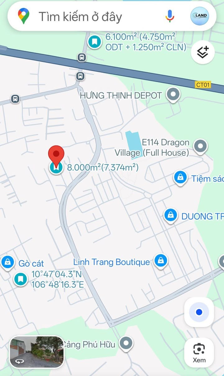 Đất nền mặt tiền Hồ Thị Tư, Thủ Đức 8.000m² giá 320 tỷ - Tiềm năng đầu tư lớn!