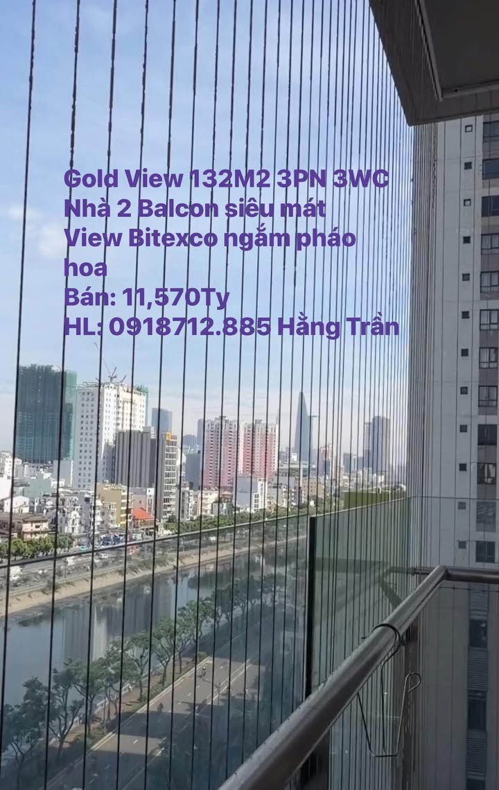 Căn hộ GoldView Quận 4 132m² giá 11.57 tỷ - Full nội thất đẹp, view sông