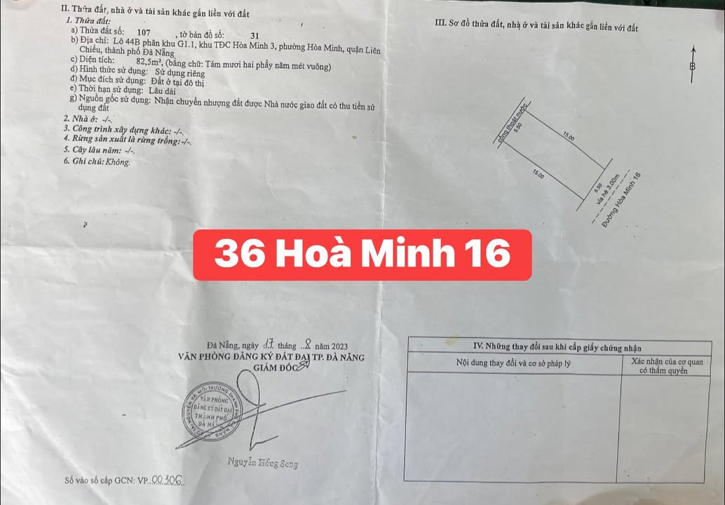 Nhà bán Hòa Minh 82.5m² giá chỉ 5 tỷ - Vị trí trung tâm thuận lợi!