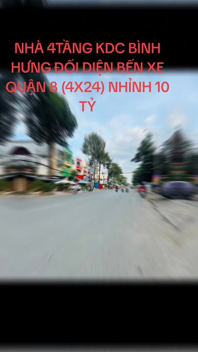 Nhà 4 tầng KDC Bình Hưng quận Bình Chánh 96m² giá 10 tỷ - Đối diện bến xe thuận tiện di chuyển!