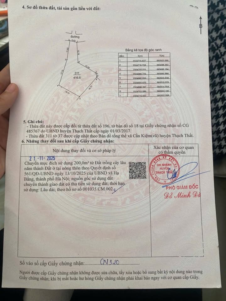 Đất nền thôn Phú Đa, xã Cần Kiệm 416m² - Chính chủ cần bán gấp!