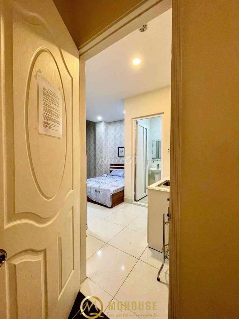 Căn hộ 1PN Điện Biên Phủ 30m² giá 7.5 triệu - Full nội thất, view ban công đẹp!