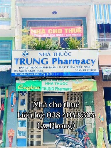 Nhà cho thuê nguyên căn 341/7A Lạc Long Quân, Quận 11 - Diện tích 126m² giá chỉ 18 triệu/tháng!