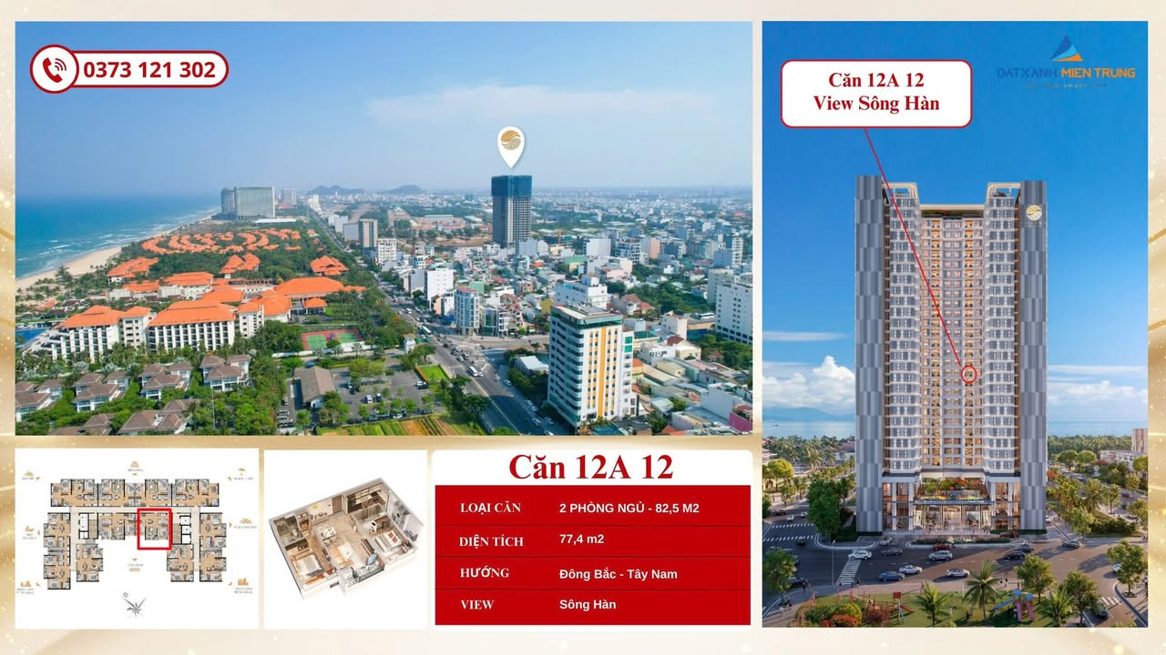 Căn hộ The Sang Residence Đà Nẵng 77m² giá chỉ 55 triệu/m² - Sở hữu lâu dài!