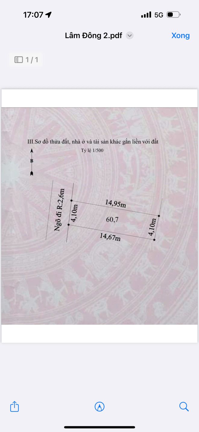 Đất nền Lâm Động 60.7m² giá 900 triệu - Vị trí đắc địa, gần tiện ích!