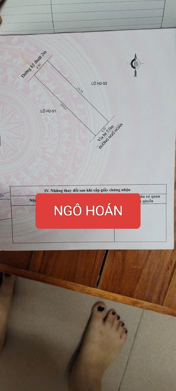 Đất mặt phố Ngô Hoán, phường Tân Hưng, Hải Dương 88m² - Sổ hồng đầy đủ, vị trí đắc địa!