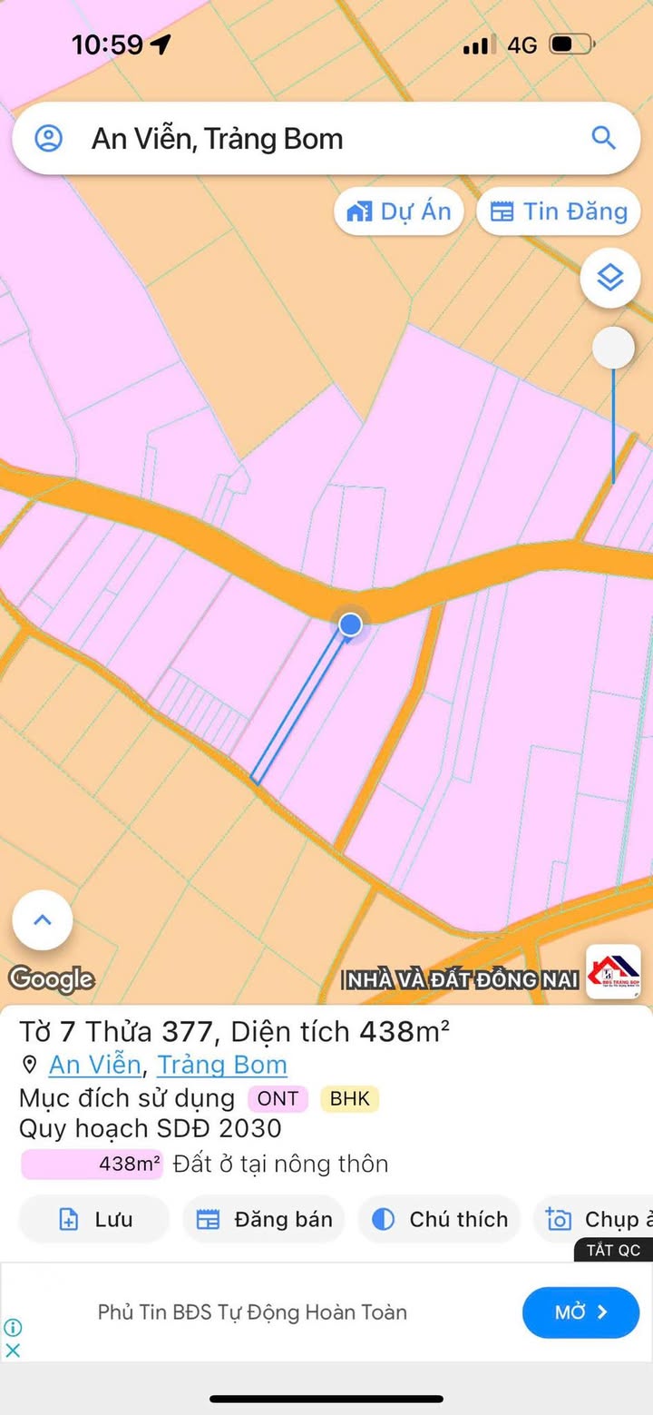 Đất thổ cư An Viễn Trảng Bom 510m² giá 1.1 tỷ - Sổ hồng chính chủ!