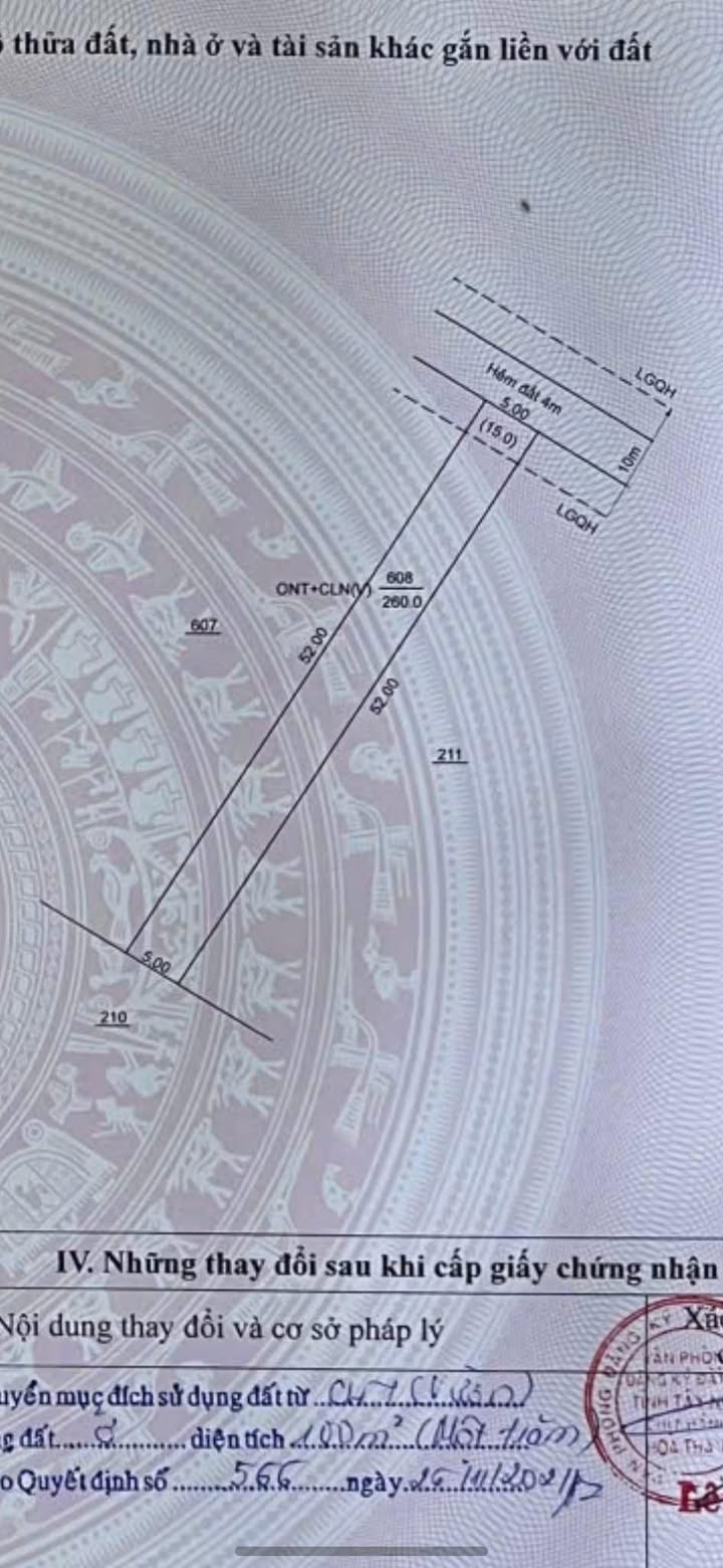 Đất nền Hòa Thành 260m² giá 119 triệu - Tiện ích đầy đủ gần chợ