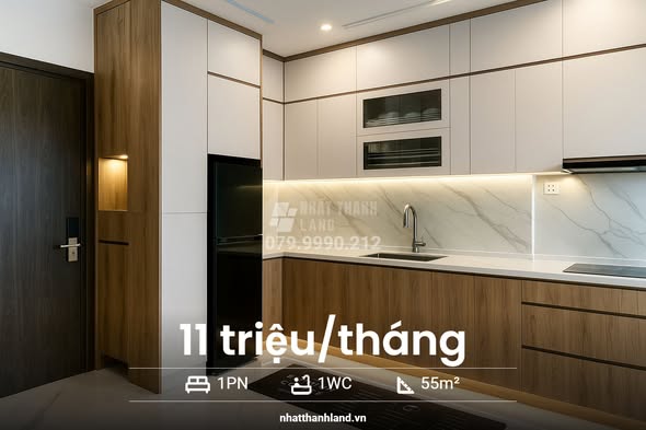 Căn hộ 1PN Beverly Quận 9 55m² giá 11 triệu - View công viên tuyệt đẹp!