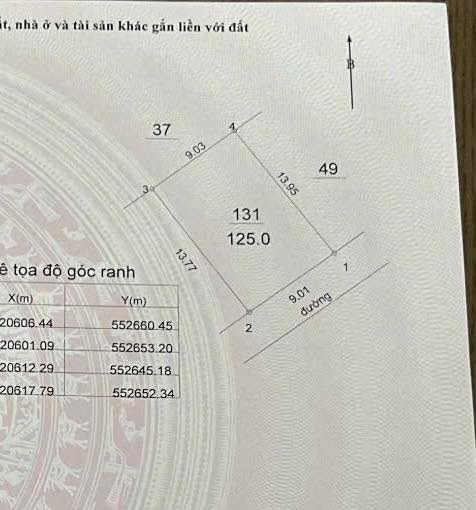 Đất thổ cư 125m² tại Quốc Oai - Giá cực tốt, vị trí đắc địa!