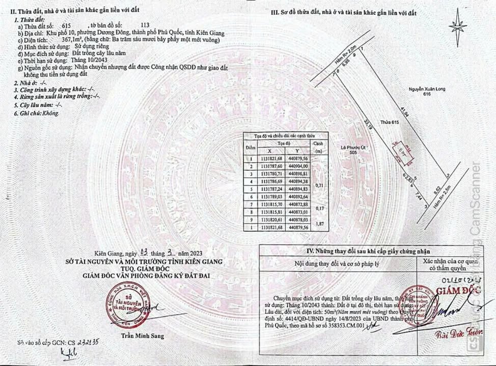 Bán đất thổ cư 50m², diện tích 367m² tại Dương Đông, Phú Quốc - Cơ hội đầu tư tốt!