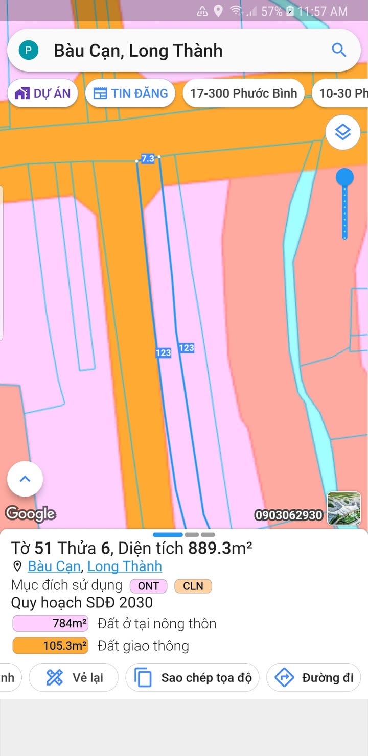 Đất mặt đường Bàu Cạn, Long Thành 73m² giá chỉ 5 tỷ - Cơ hội đầu tư tuyệt vời!