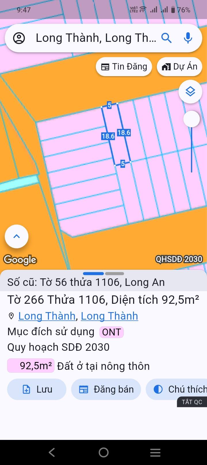 Đất nền KDC An Thuận Long An 92.5m² giá 2.6 tỷ - Sổ đỏ chính chủ, công chứng ngay!