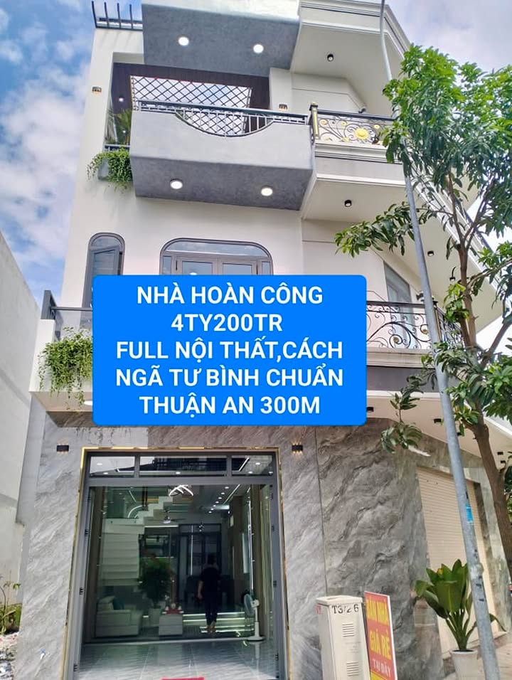 Nhà 3 tầng mặt tiền đường Bình Chuẩn 64m² giá 4.2 tỷ - Đẳng cấp giữa trung tâm Thuận An!