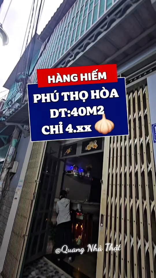 Nhà 2 tầng Phú Thọ Hòa, Tân Phú 40m² chỉ 4.2 tỷ - Sổ hồng chính chủ!